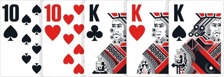 poker hand ranks-full-house