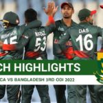 Highlights! South Africa (154-156) Bangladesh 3rd ODI 2022