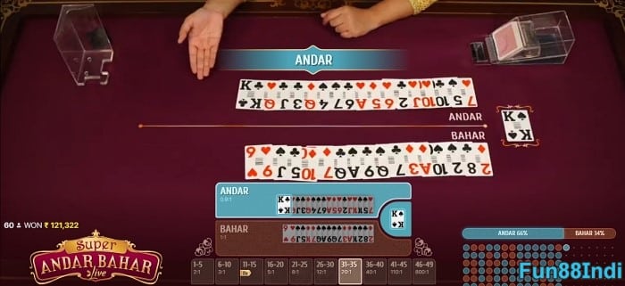 fun88 andar bahar card game rules