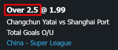 Over under 2.5 meaning in football betting