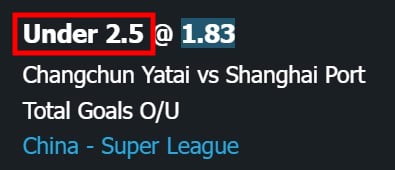 Over under 2.5 meaning in soccer betting
