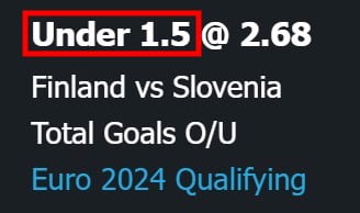 over under 1.5 meaning in soccer betting under explained