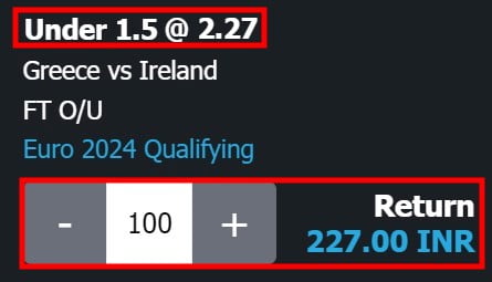 over under 1.5 meaning in soccer betting under outcome